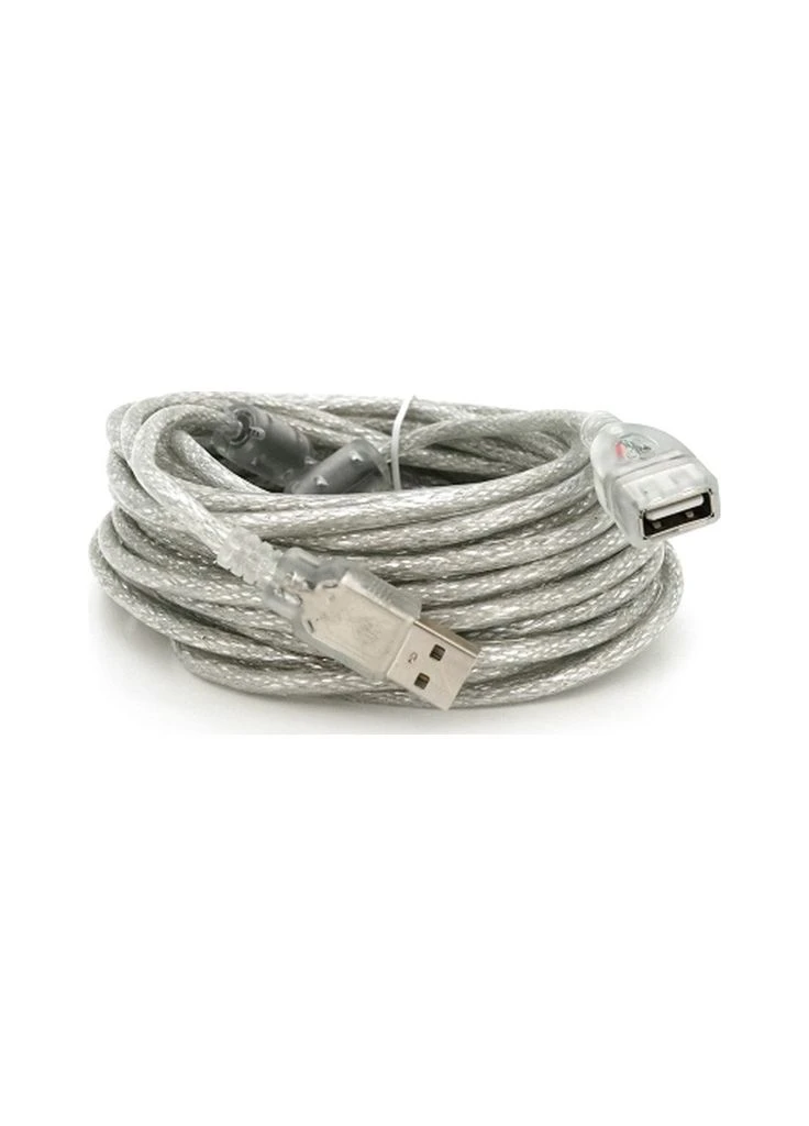 Дата кабель (ek19895) Voltronic USB 2.0 AM/AF 10.0m ferrite transparent white (391781765)