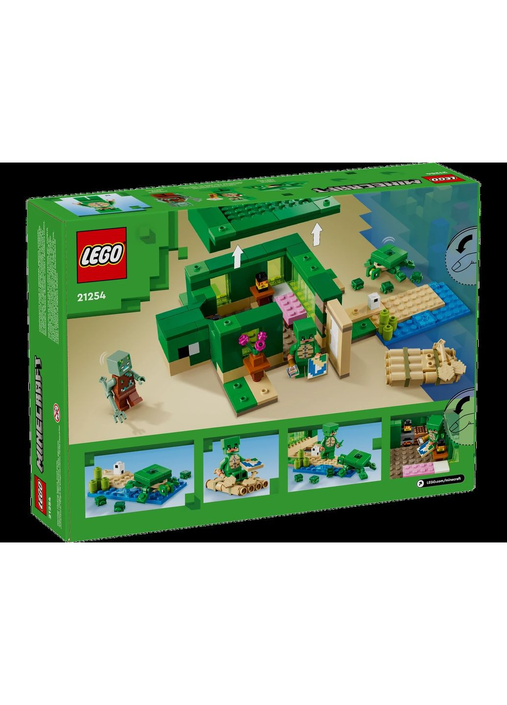 Конструктор Лего Майнкрафт Черепаховий пляжний будиночок Minecraft 21254 Lego (372125308)
