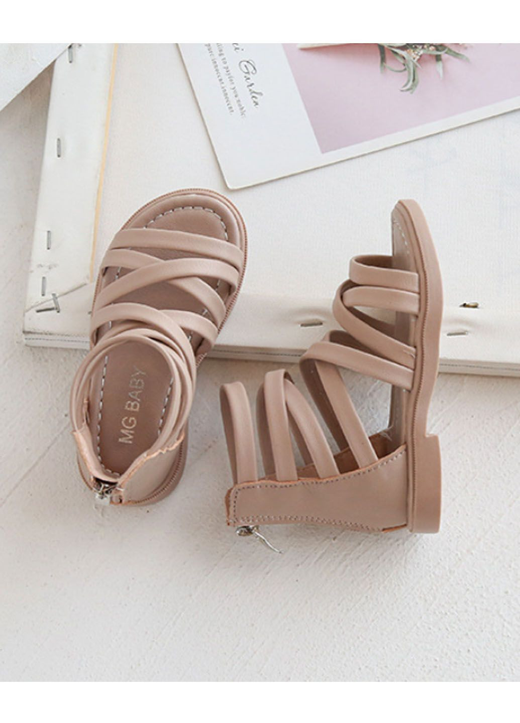 Пудровые босоножки No Brand