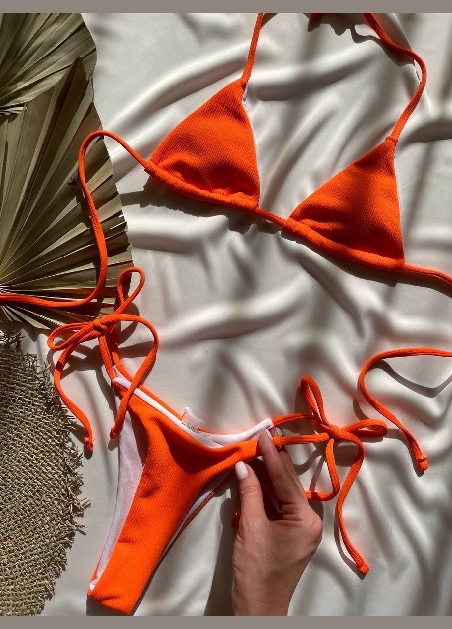 Оранжевый купальник слитный, бикини Domino