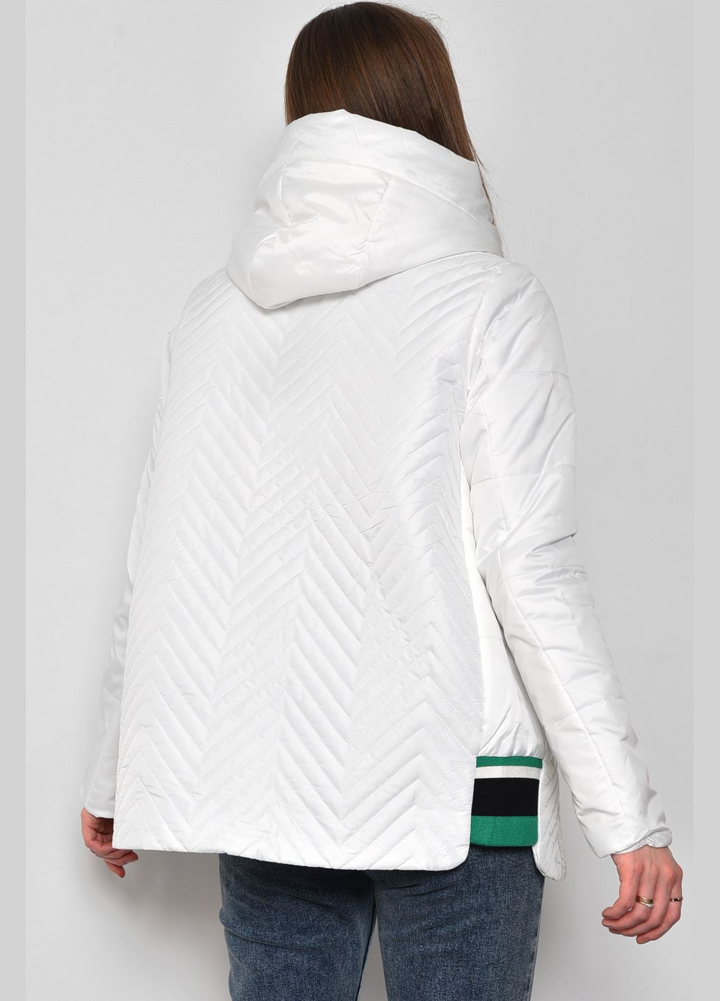 Белая демисезонная куртка женская демисезонная белого цвета Let's Shop