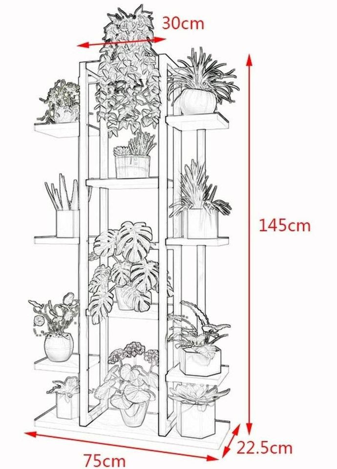 Подставка для цветов из дерева Корга венге-бланже (ЦСТ-01461201) No Brand (328226980)