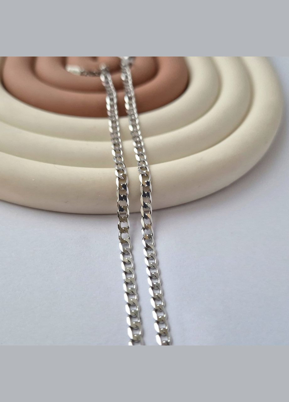 Серебряная Цепочка плоская цепь Панцирь см серебро 925 пробы Родированное 804р51/45 5.60г No Brand (315724804)