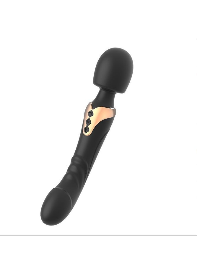 Вибратор для женщин, двойной, двусторонний, водонепроницаемый, черный, 25 см, 10039 Soft Touch (290668045)