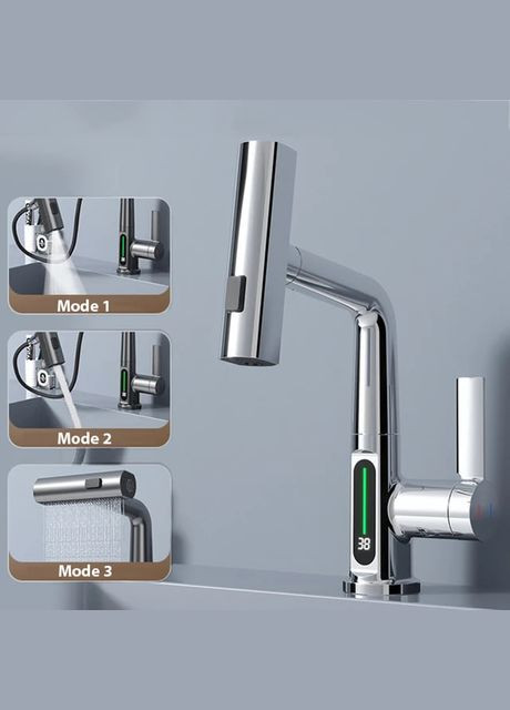 Смеситель для умывальника с индикатором A240 Platinum (306094528)