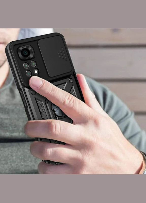 Ударопрочный чехол Camshield Serge Ring для Xiaomi Redmi Note 11 (Global) / Note 11S Black No Brand (340063310)