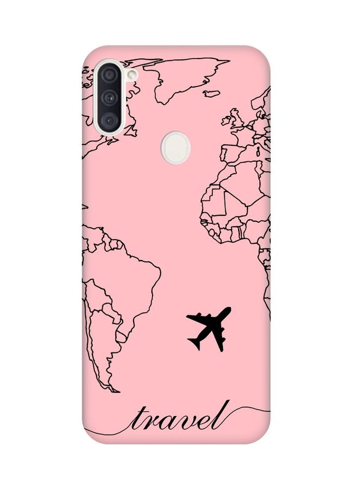 Матовый чехол на Samsung Galaxy A11:: Карта. Контур (принт 330) Creative (360703650)