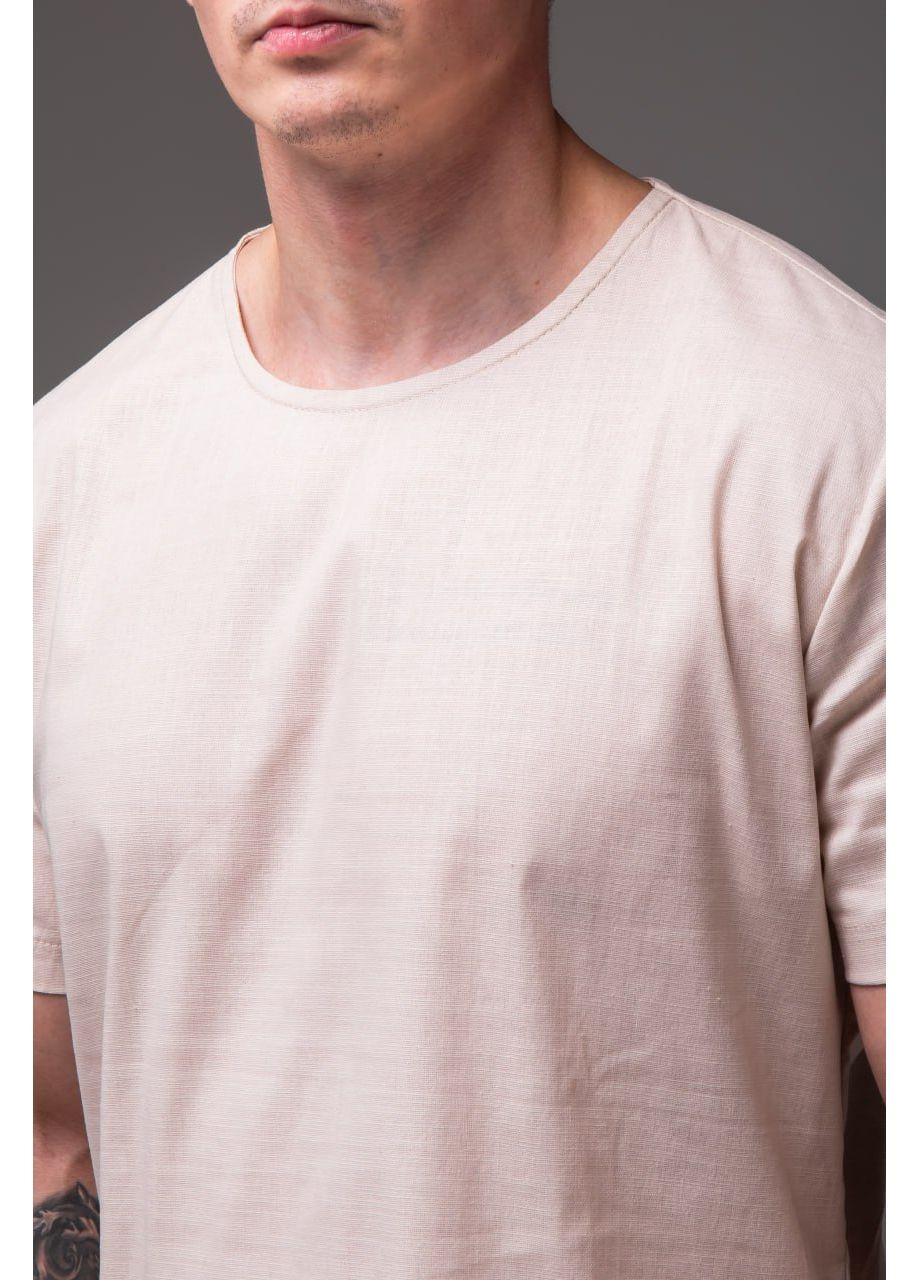 Бежевий літній стильний та легкий літній комплект з шортами Vakko