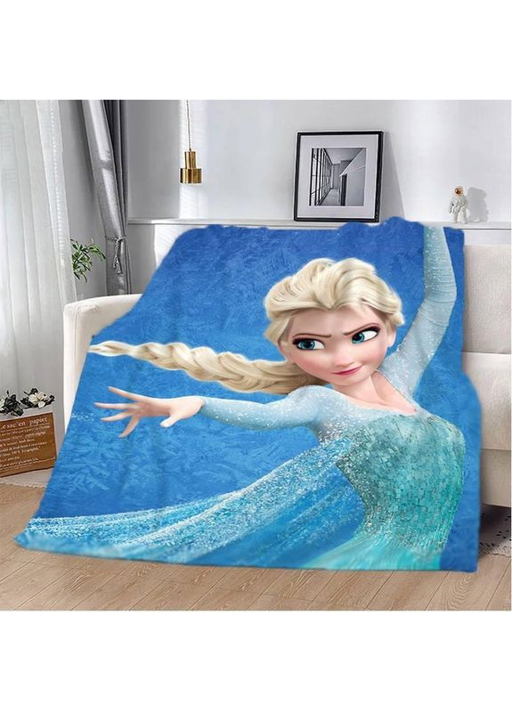 Плед плюшевий подарунковий 3D Ельза №2 160х200 см No Brand (358101082)