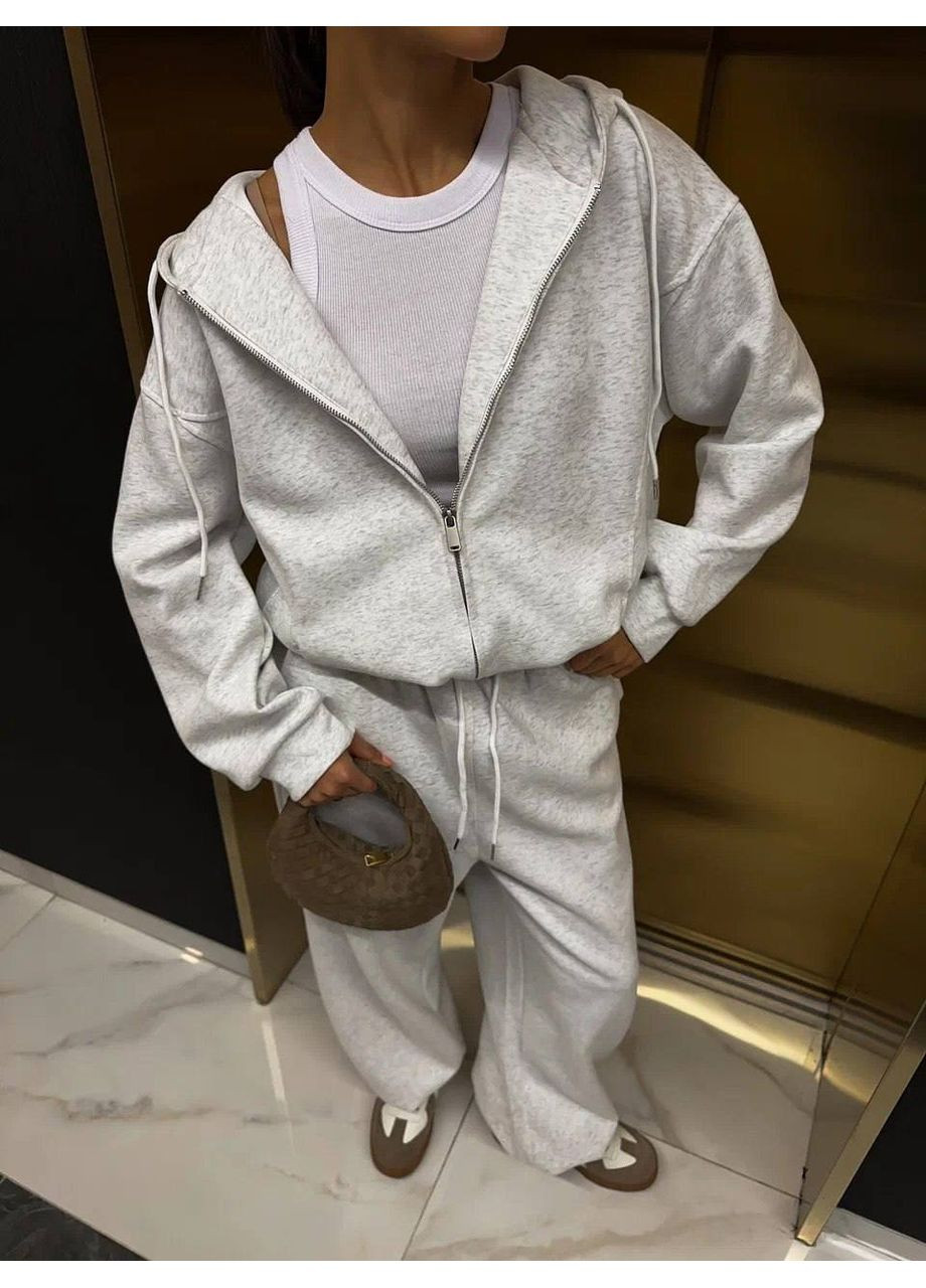 Жіночий спортивний костюм з капюшоном і широкими штанами Україна (358644004)