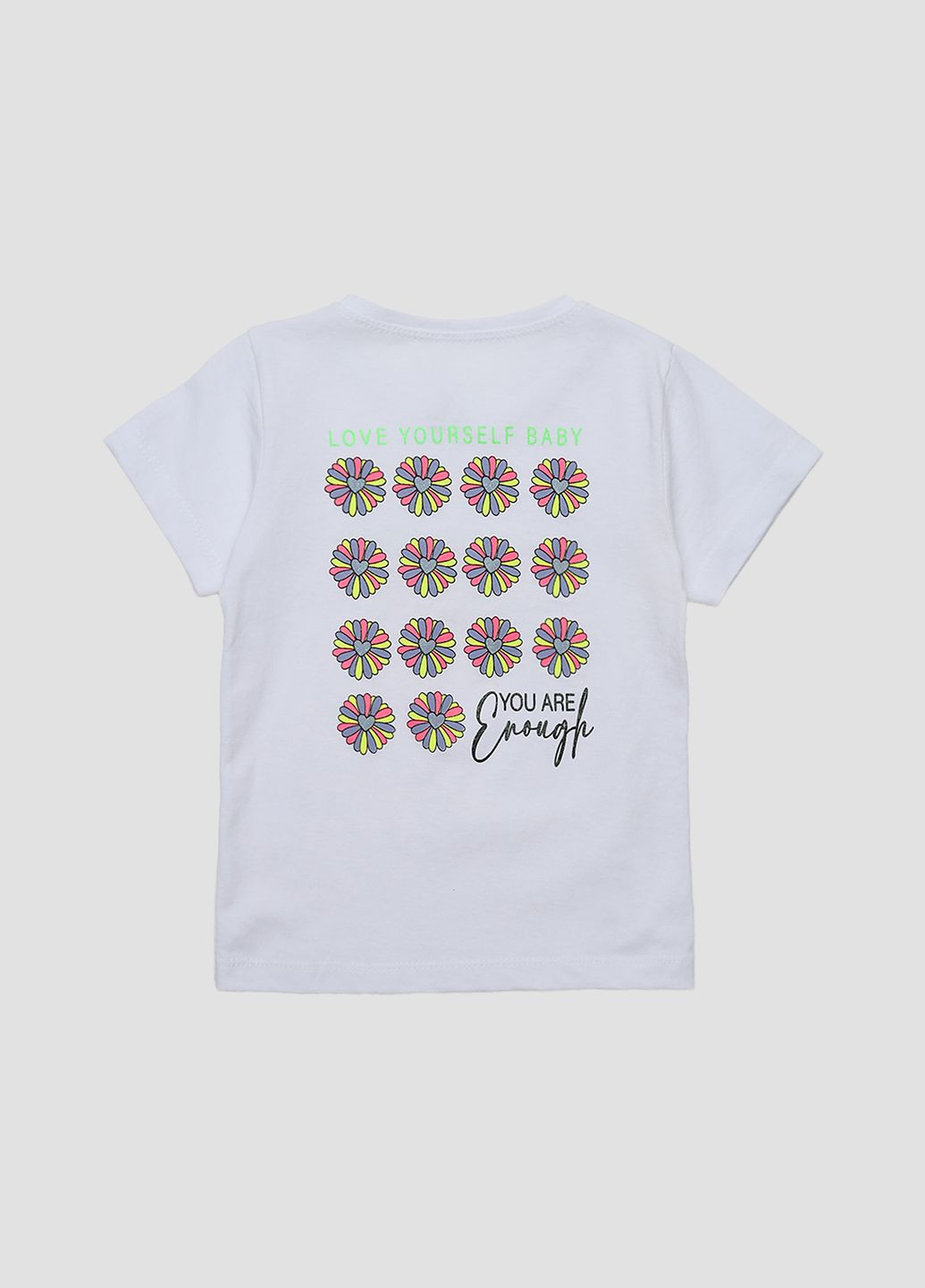 Белая летняя футболка с коротким рукавом для девочки цвет белый цб-00273636 Essu