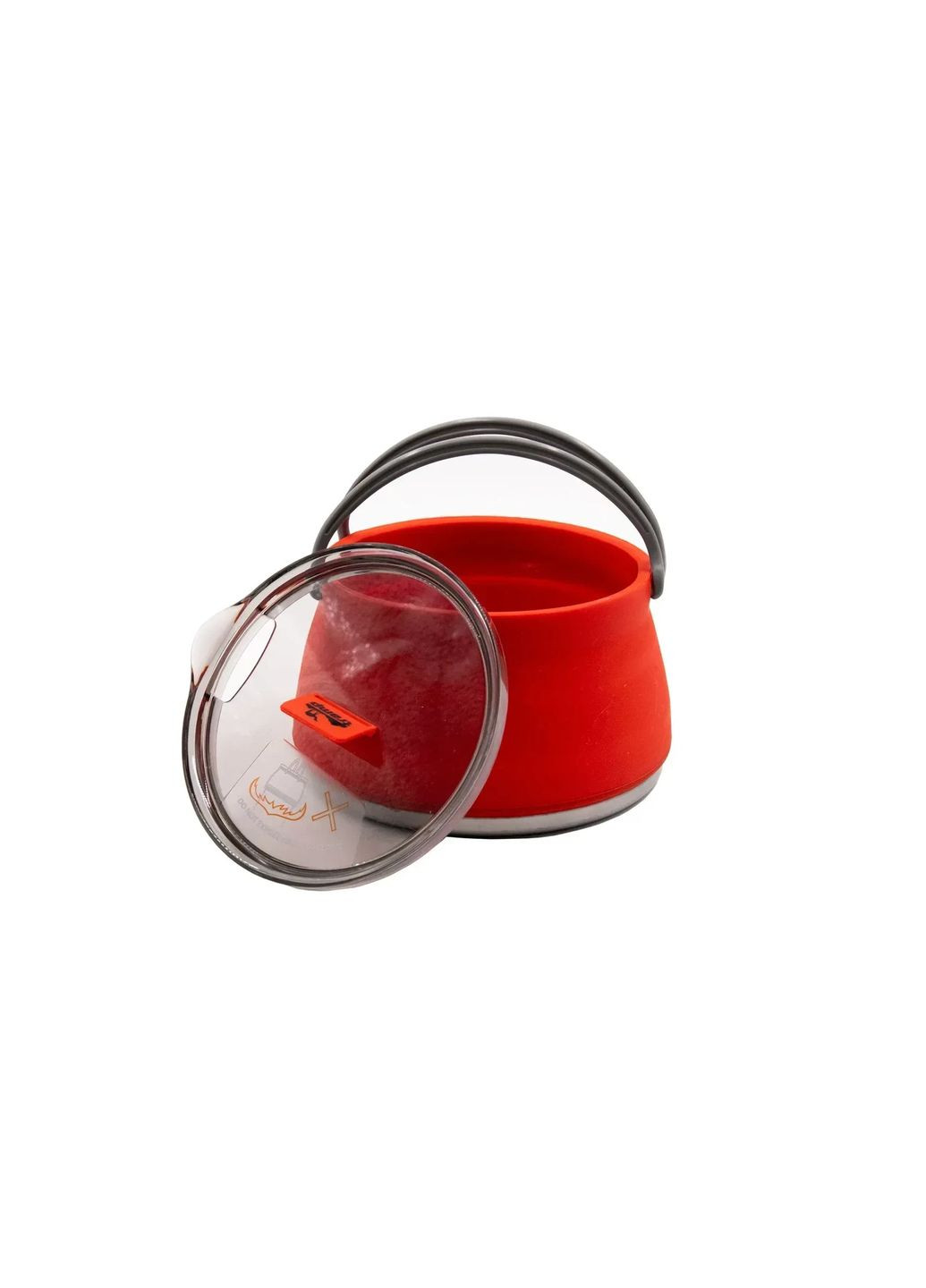 Складаний силіконовий чайник 1L із сталевим дном (TRC-125-terracota) Tramp (365820411)