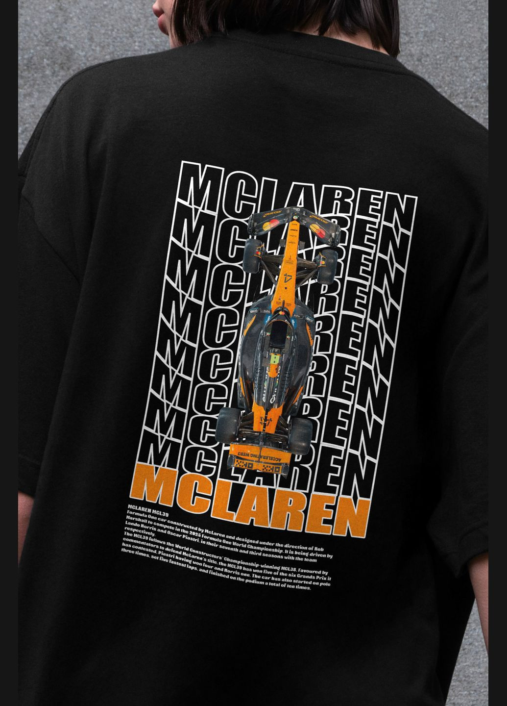 Женская Оверсайз Футболка С Принтом Mclaren Without - (334205581)