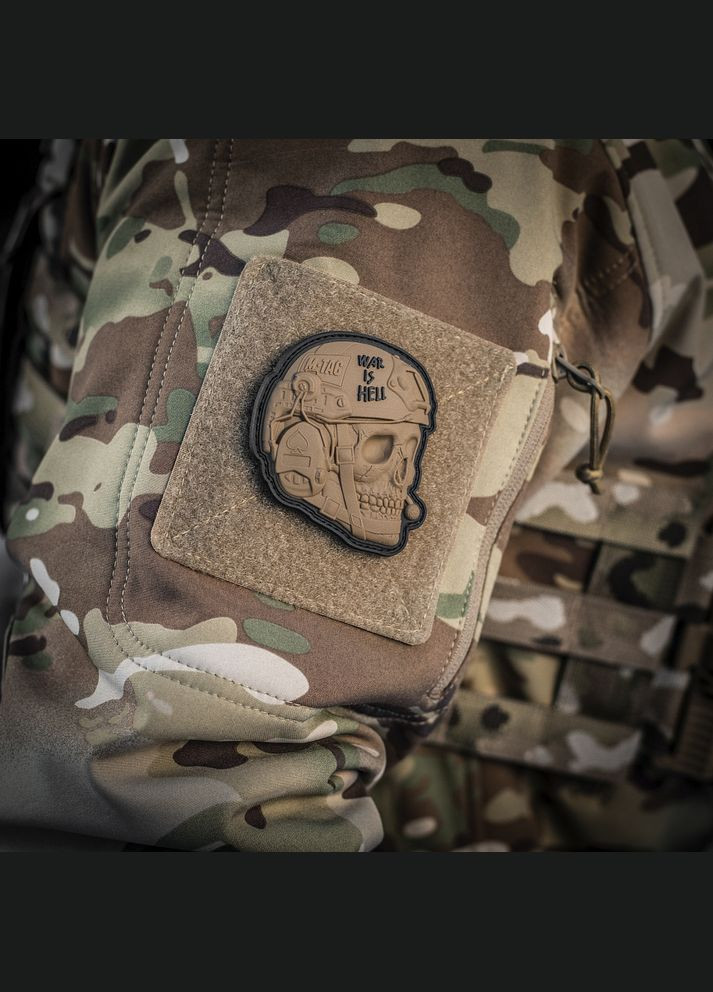 Нашивка War is Hell 3D PVC Coyote M-TAC (315047541)