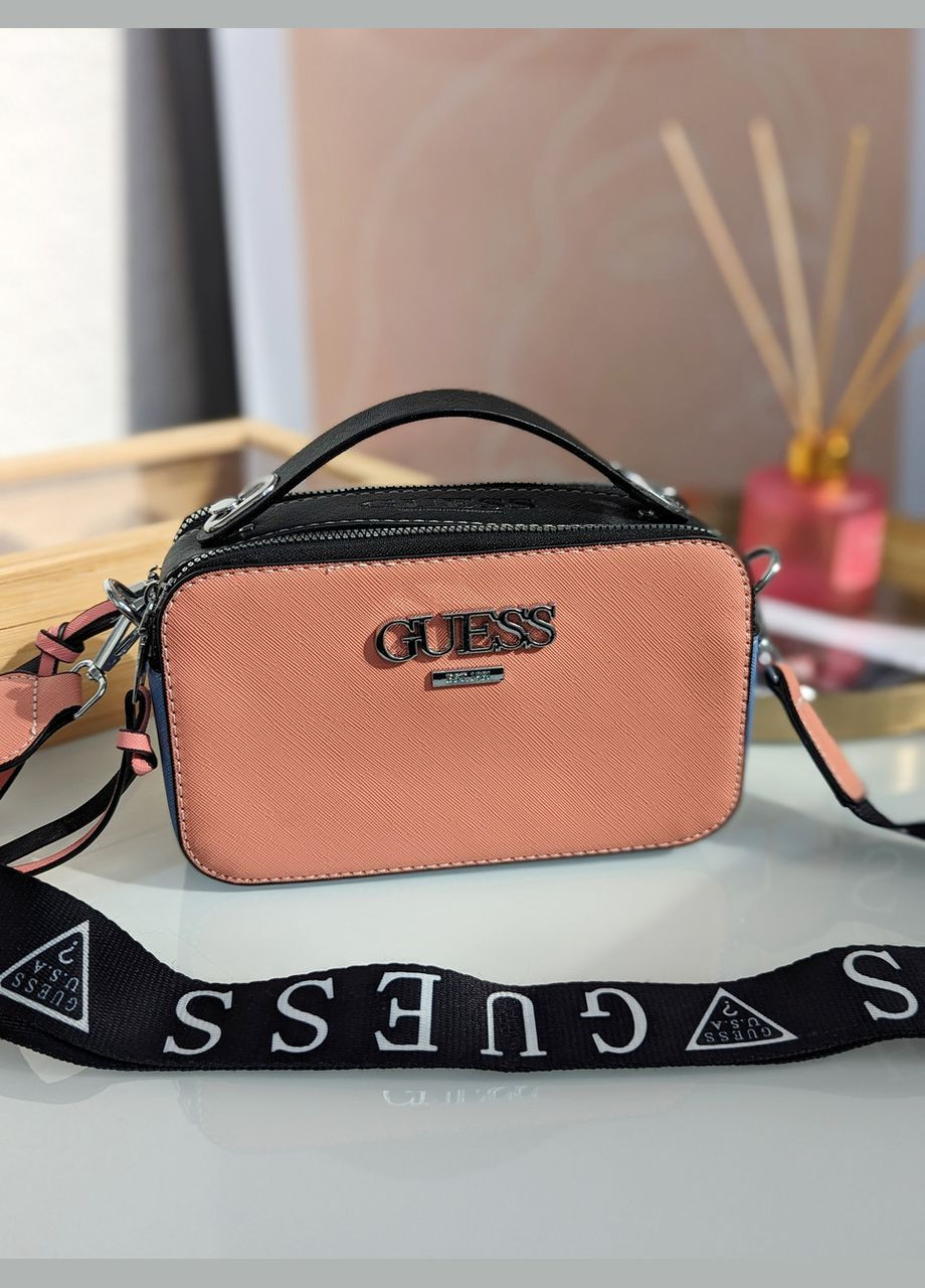 Сумка жіноча рожево-синя крос-боді No Brand (322464807)