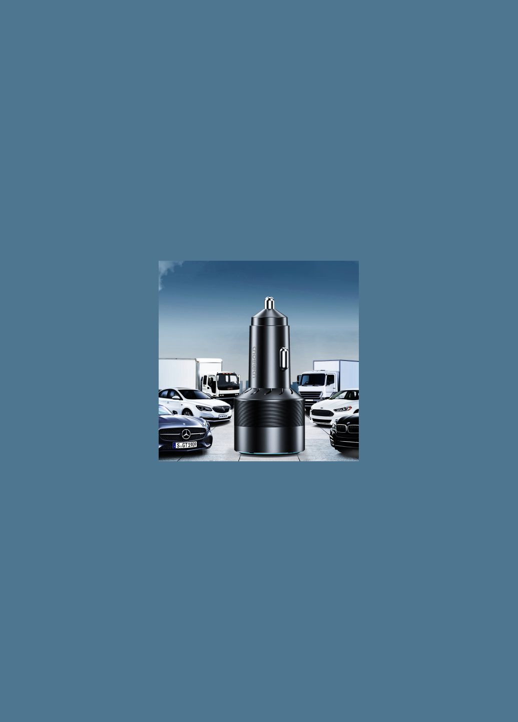 Зарядний пристрій (TC0011-BK) CHOETECH car 2хUSB-C+USB-A 130W QC3.0/PD/PPS black (370016562)