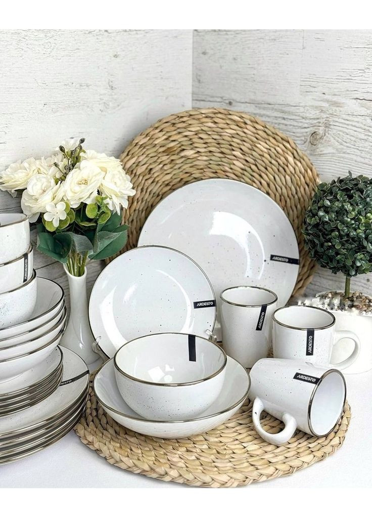 Сервіз столовий Bagheria White AR0020WGC/4 20 предметів білий Ardesto (350934534)