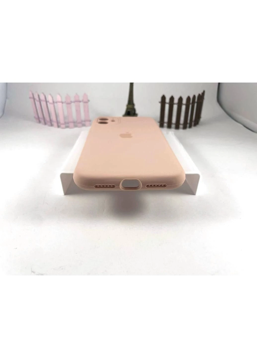 Чехол для iPhone 11 КВАДРАТНЫЕ БОРТИКИ, силиконовый чехол на айфон 11 (Pink sand 19 цв) Silicone Case (396507882)