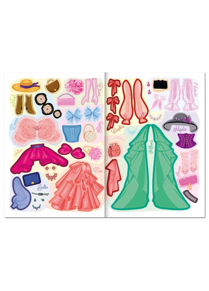 Детская книжка с наклейками студия красоты "Fashion accesories" РМ-76-02 Апельсин (334162125)