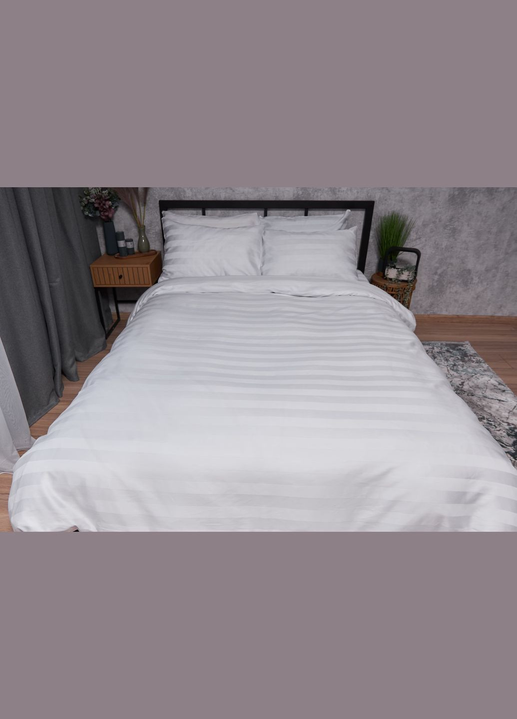 Комплект постельного белья Satin Premium двуспальный 175х210 наволочки 2х50х70 (MS-820002934) Moon&Star royal white (288043408)