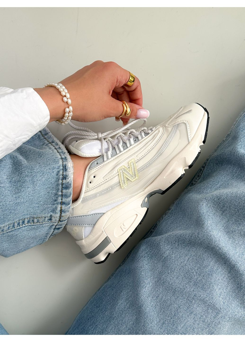 Кросівки жіночі і чоловічі New Balance 100 Aimе Leon Dore Cream | Нью Беланс 100 білі No Brand білі демісезони (350936269)