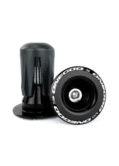 Заглушки керма для велосипеда (баренди) Onegoo, алюмінієві, чорні Onegripper (324626780)