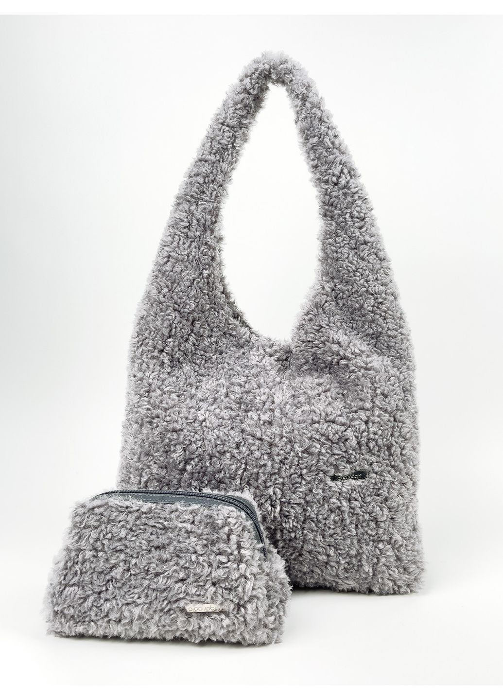 Комплект (Сумка и косметичка) N25095 светло-серый Alba Soboni (366288878)