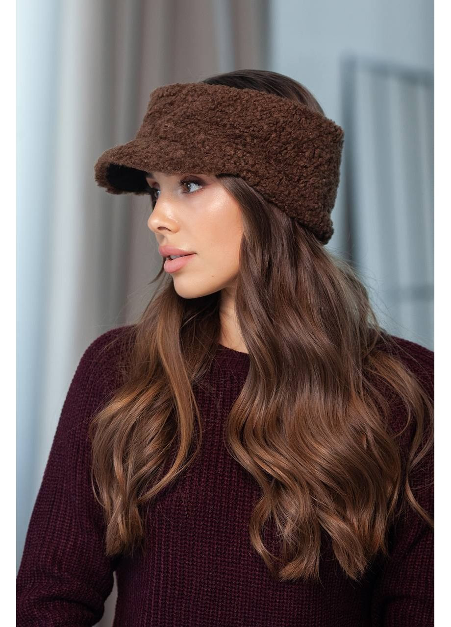 Повязка с козырьком из эко меха «Тедди Люкс» Garna (364710268)