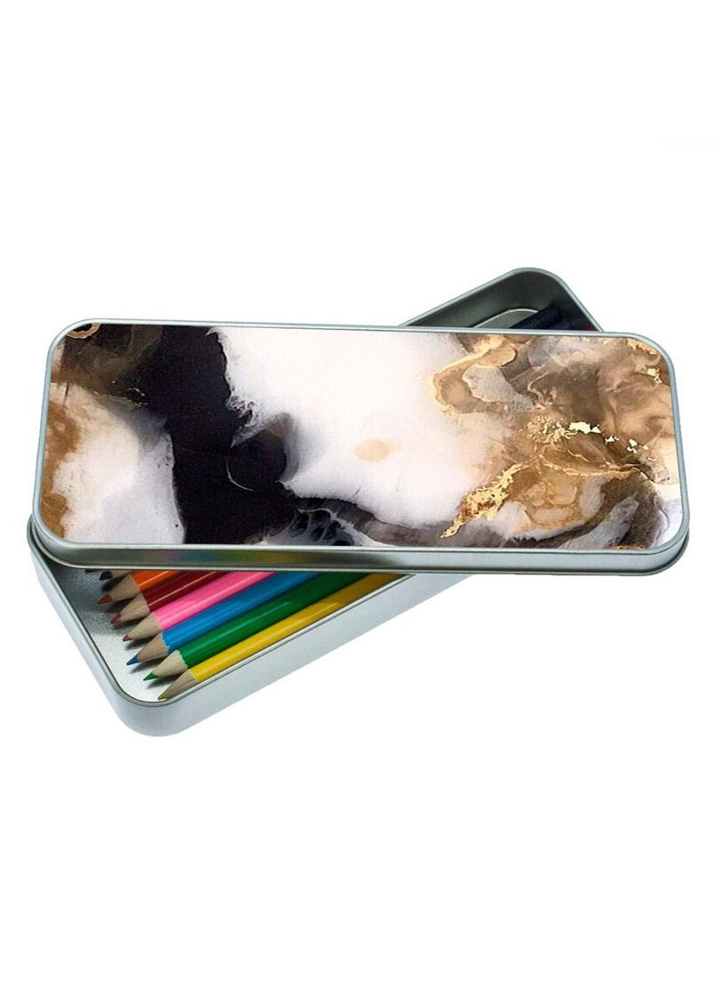 Пенал шкільний для хлопчика та дівчинки металевий картина мем арт 7*18 см Silver No Brand (309154610)