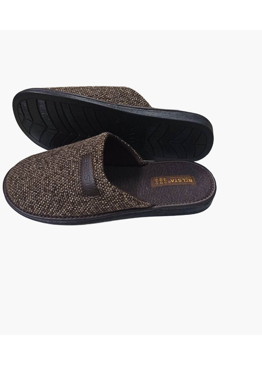 Коричневые тапки мужские Белста