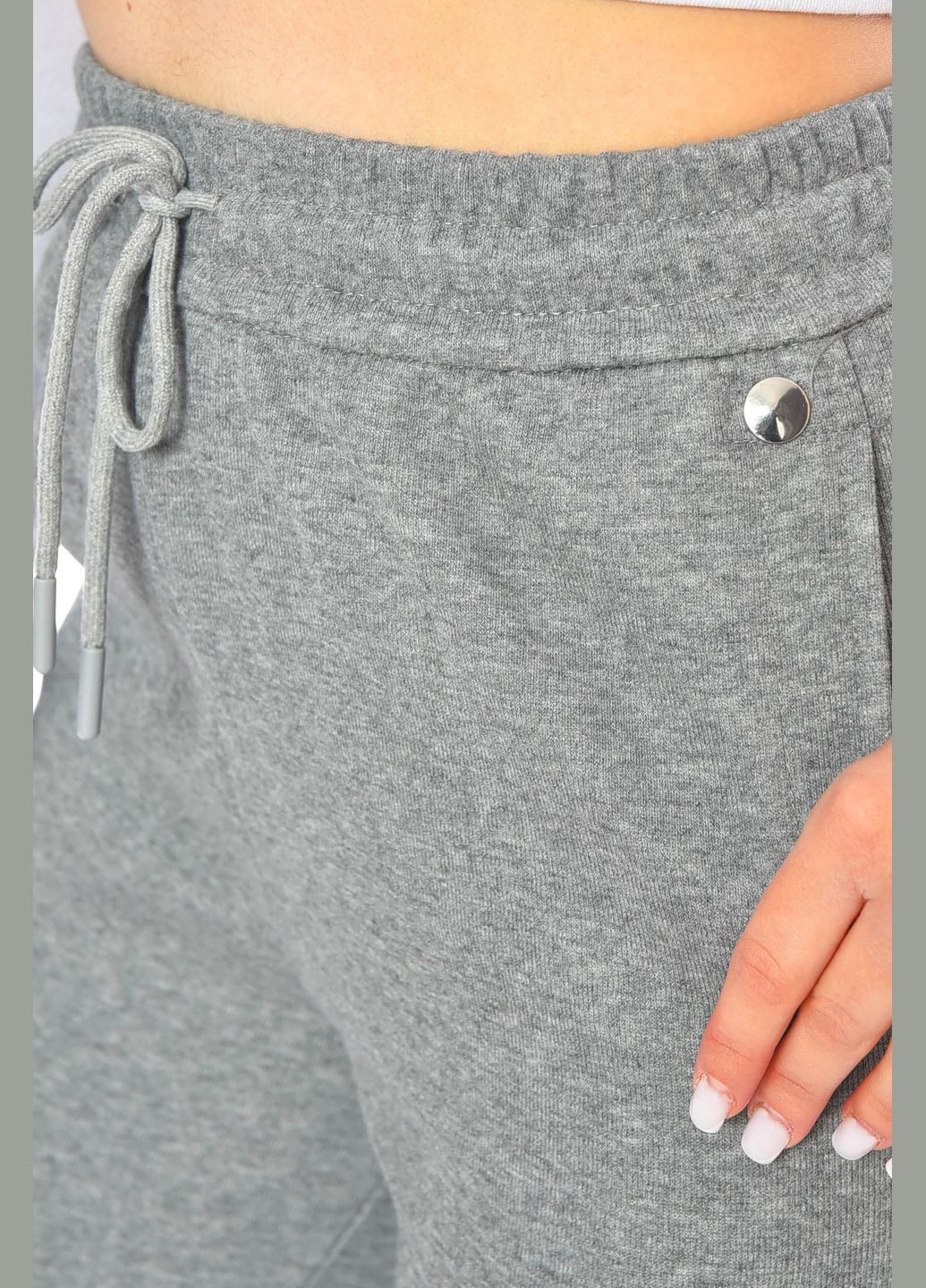 Штаны женские однотонные серого цвета Let's Shop (329995749)