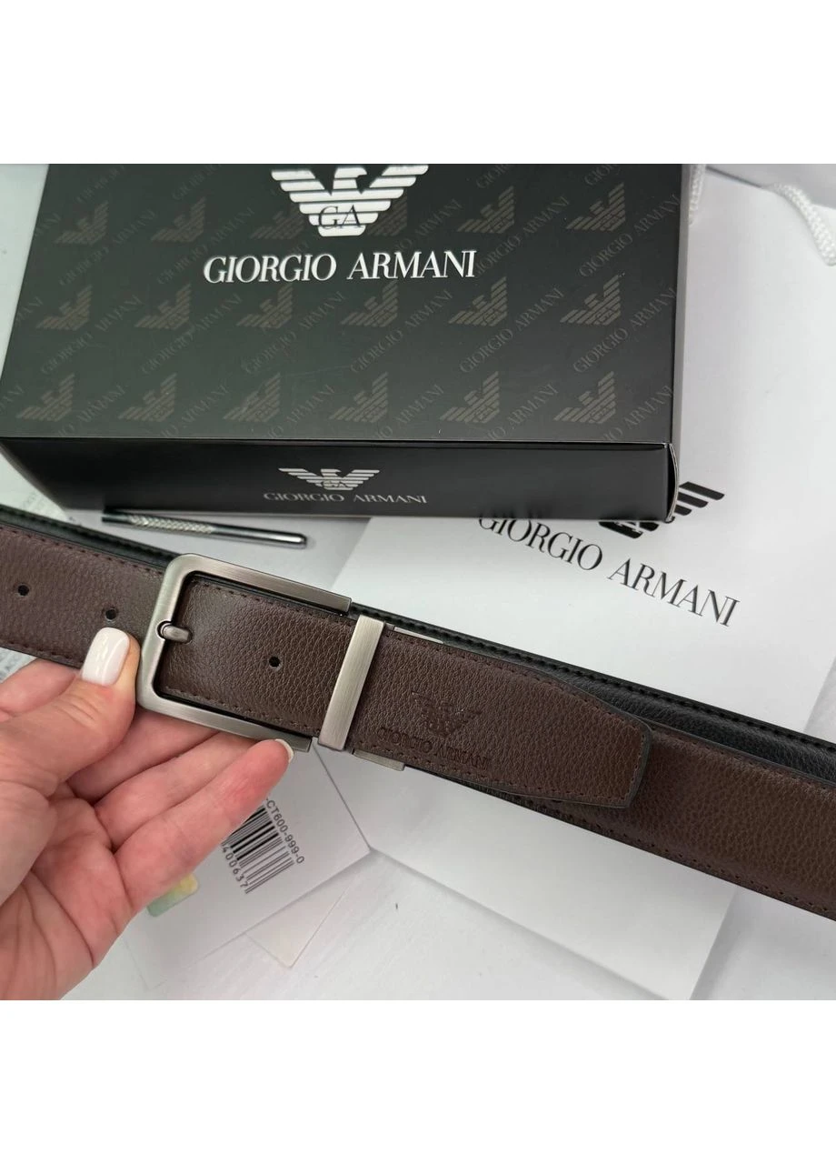 Набір для чоловіка двосторонній ремінь і гаманець No Brand (401629076)