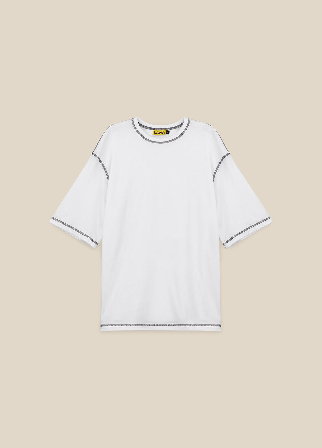 Біла футболка однотонна чоловіча mbc02380 shop (2000999228476) LAWA