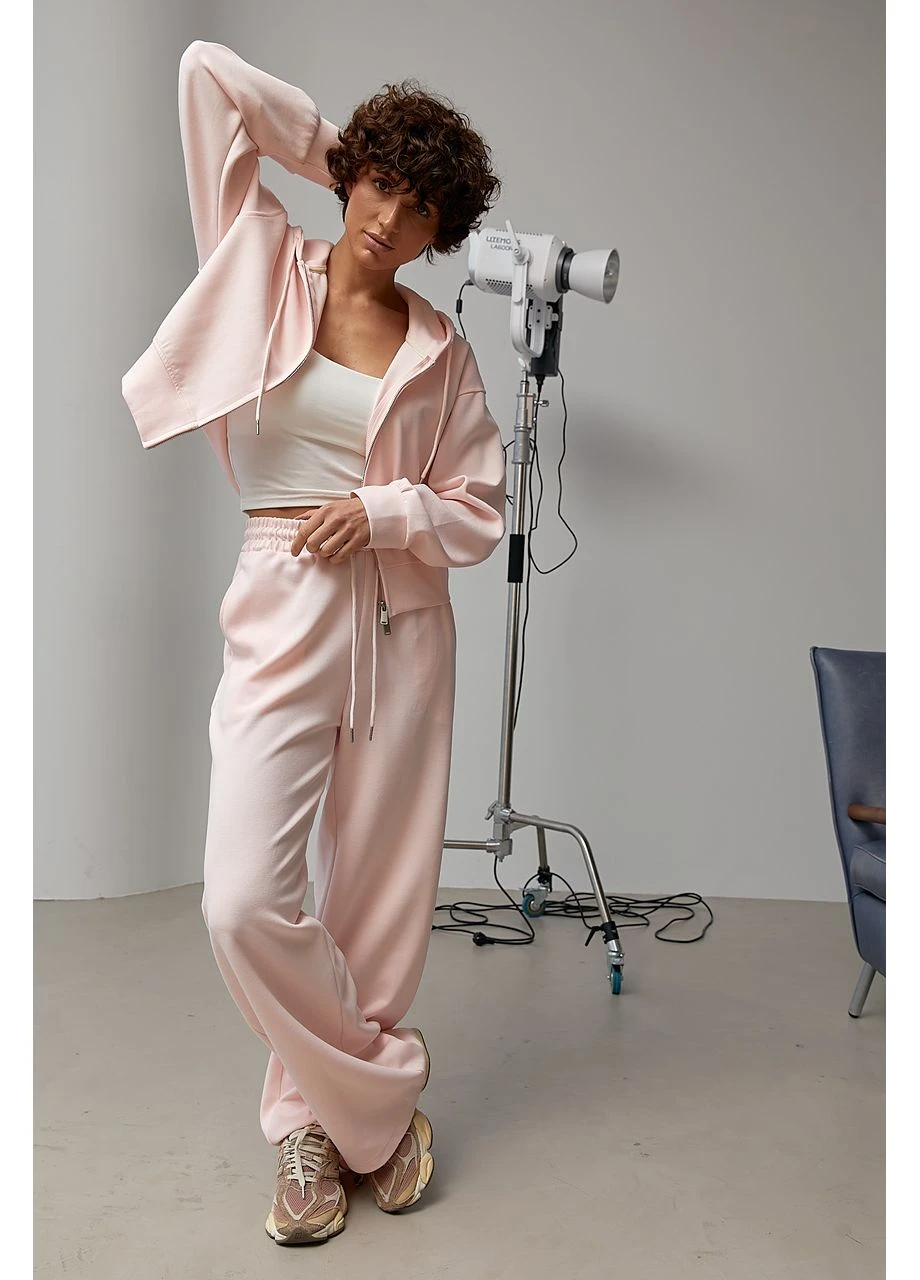 Вільний спортивний костюм з худими та прямими штанами Lurex (381239123)