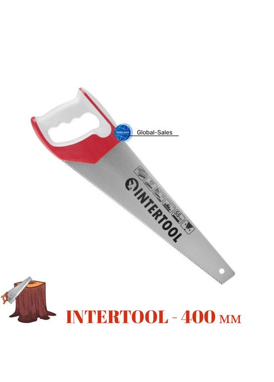 Ножівка для дерева 400 мм потрійне заточування 11T х 1 Intertool (335049625)