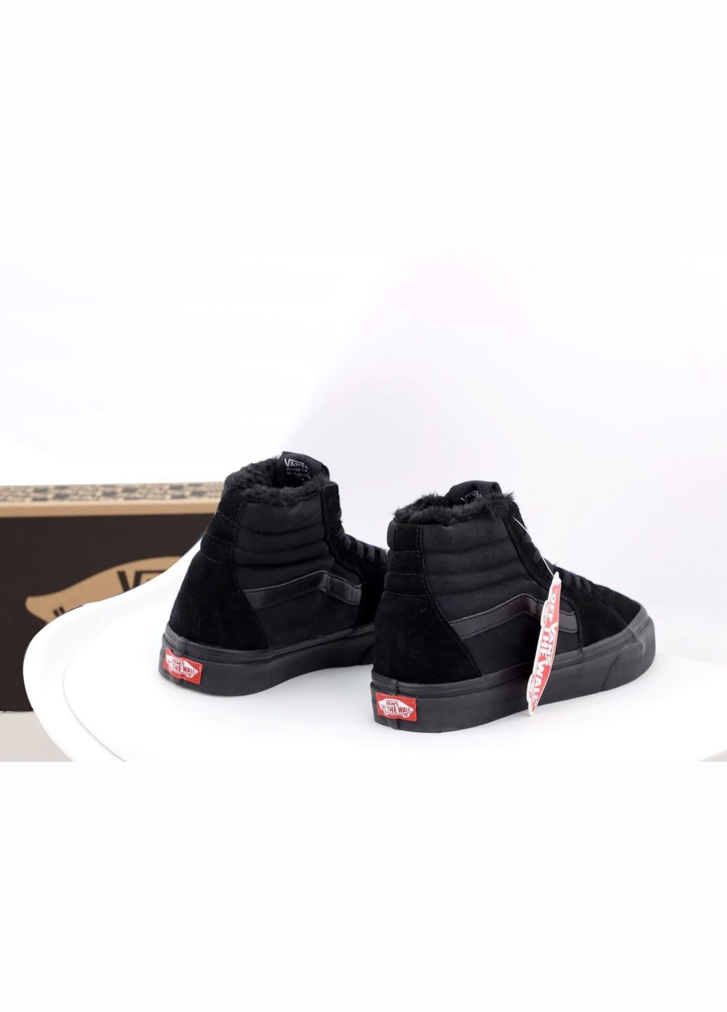 Чорні Зимовий кросівки зимові чоловічі і жіночі vans old skool winter high black fur | ванс олд скул високі чорні з хутром No Brand