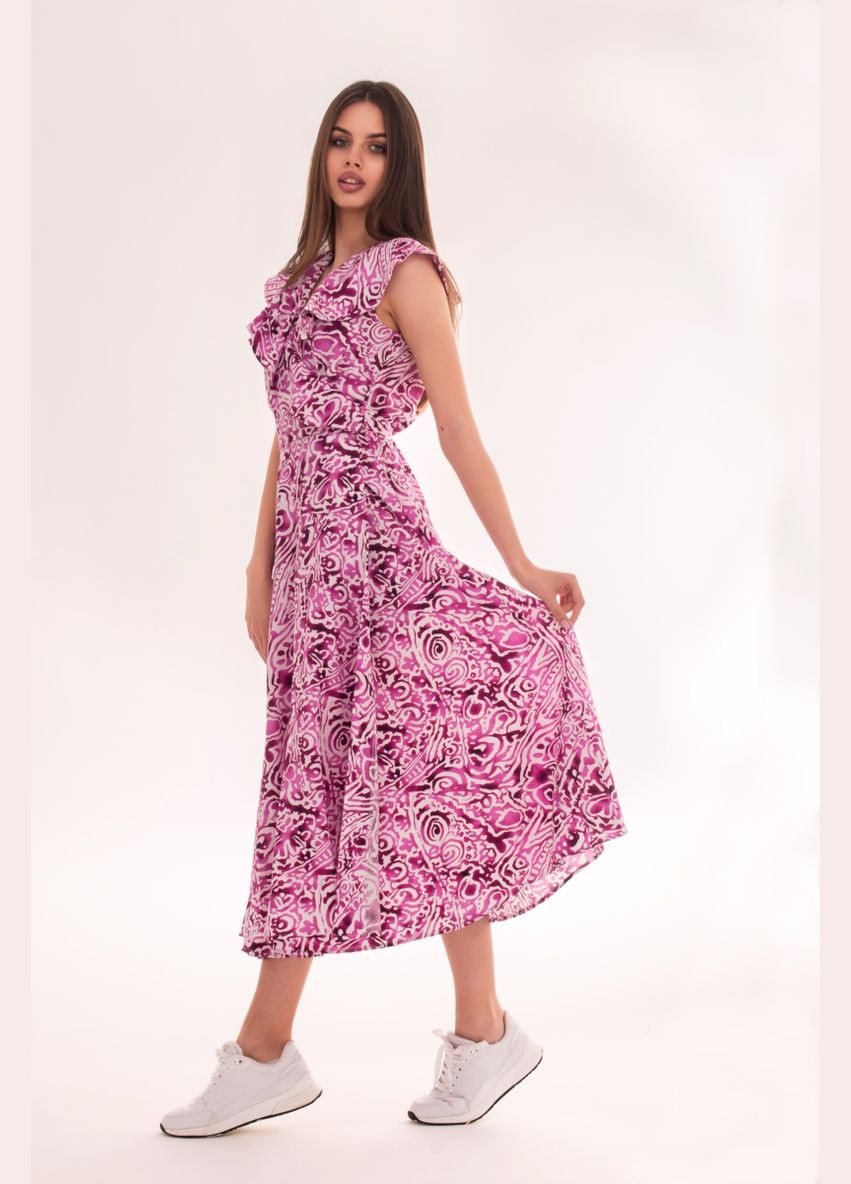 Фуксиновое (цвета Фуксия) праздничный, повседневный, коктейльное, вечернее платье "fantastic freedom" No Brand