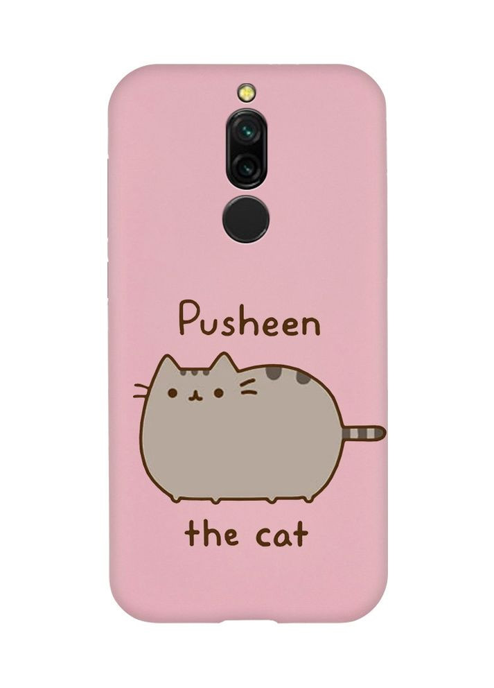 Матовий рожевий чохол на Xiaomi Redmi 8 Пушин котик (принт 412) Creative (356126583)