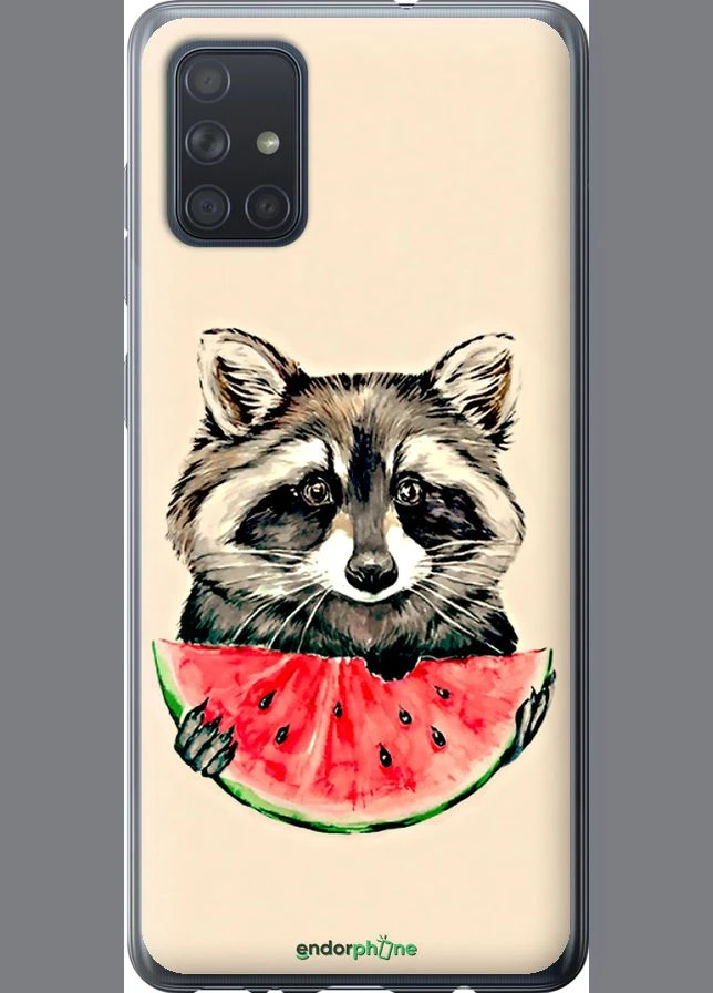 Чехол на Samsung Galaxy A71 2020 A715F Енотик с арбузом "4605t-1826-70447" Endorphone (367099342)