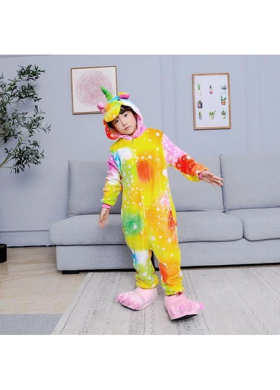 Піжама Kigurumi Єдиноріг для Хлопчиків та Дівчаток Дитяча Кігурумі Зірковий Єдиноріг на Змійці Зріст 100 - 140 см No Brand (386339594)