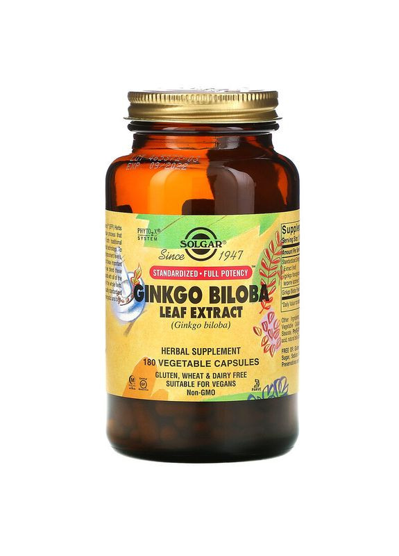 Гінкго Білоба,, 180 капсул Solgar (364312408)