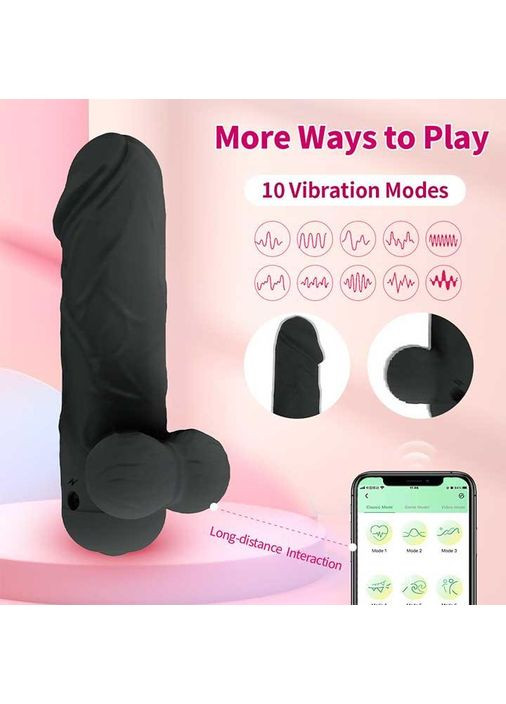 Реалистичный смарт-минибратор для клитора Love Spouse черного цвета. Смарт-вибратор Love Spouse China (360603921)