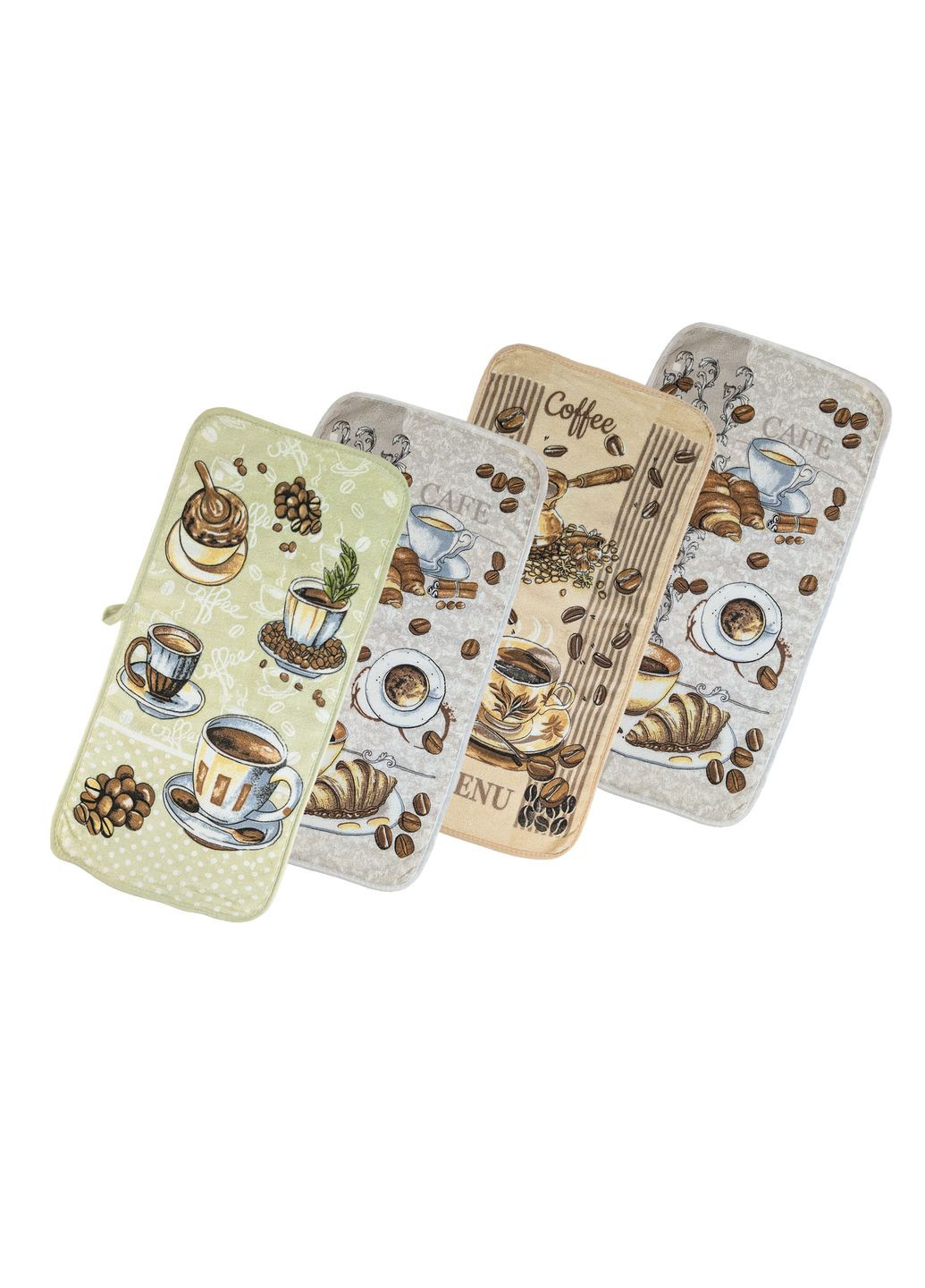 Набір кухонних рушників 4 шт 24x48 см Кава 1 HomeBrand (373294025)