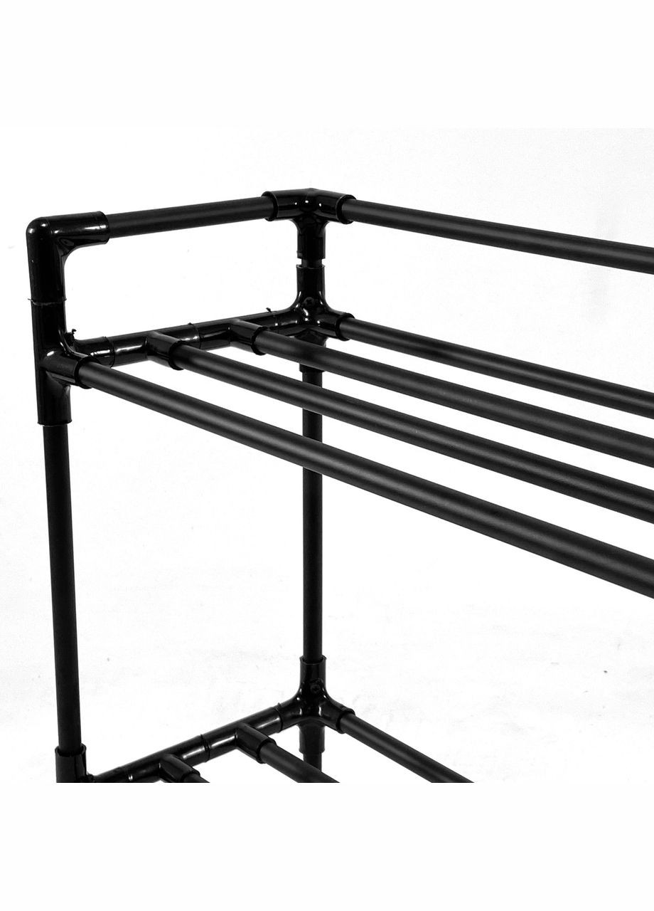 Двух уровневая подставка для цветов на подоконник Lucia Black 2 level. Полочки для рассады, горшков и зелени Broody (300778451)