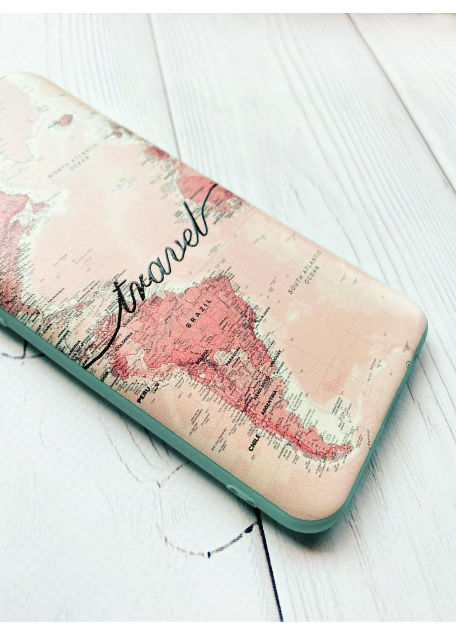 Чохол з бірюзовими боками на Samsung Galaxy A50 (2019) A505/A30s:: Карта (принт 319) Creative (360689831)