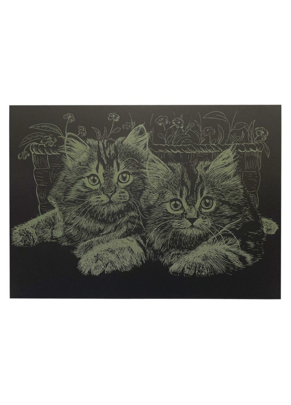 Гравюра А4 "Кошки" ГрА4-13з эконом вариант в пакете 29,7х21 см Danko Toys (307838253)