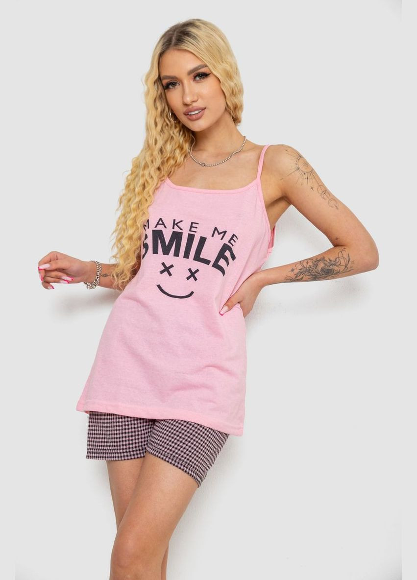 Розовая всесезон женская пижама с принтом,, Fashion