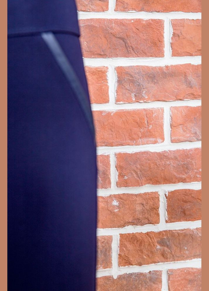Лосини зі вставками із шкірзаму, темно-синього кольору, Ager (266815005)