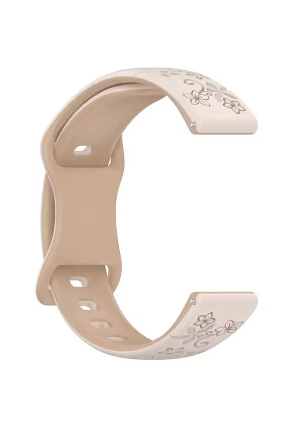 Ремінець каучуковий жіночий Flower Beige 16 мм Besta (391783804)
