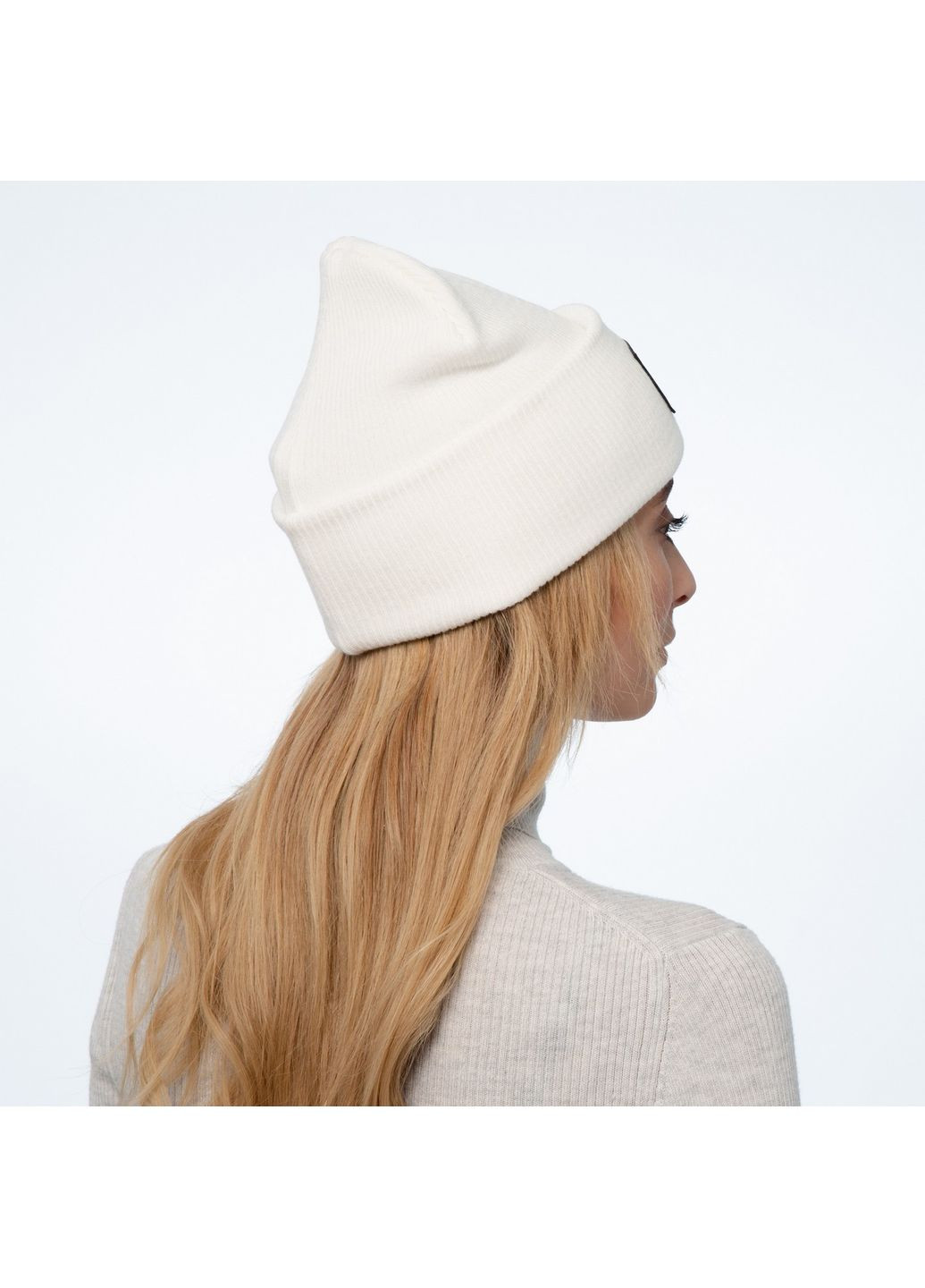 Шапка біні жіноча бавовна молочна LYN LuckyLOOK 241-923 (322789822)